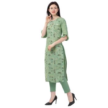 Green printed cotton kurtas-and-kurtis 2