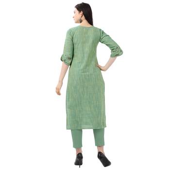 Green printed cotton kurtas-and-kurtis 3