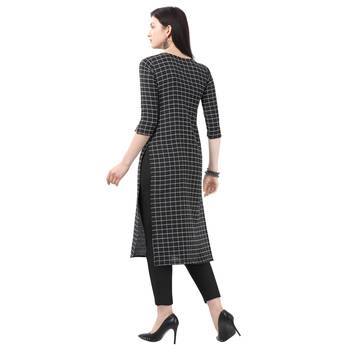 Black printed cotton kurtas-and-kurtis 3