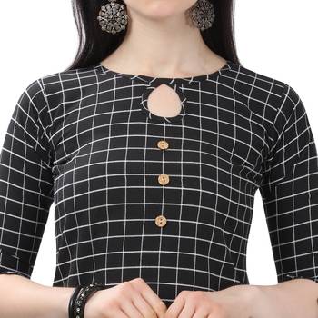 Black printed cotton kurtas-and-kurtis 4