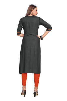 Grey embroidered rayon embroidered-kurtis 2