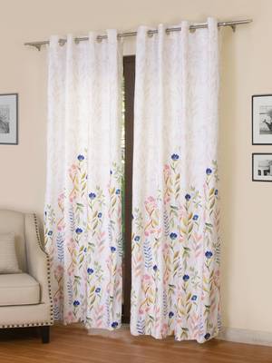 ROSARA HOME Grace Chenille Pack of Single Long Door Curtain 4