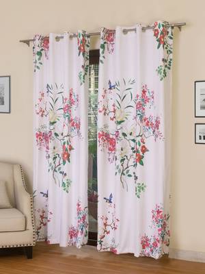 ROSARA HOME Kai Chenille Pack of Single Long Door Curtain 4