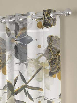 ROSARA HOME Voile Digital Print Pack of Single Curtain 2