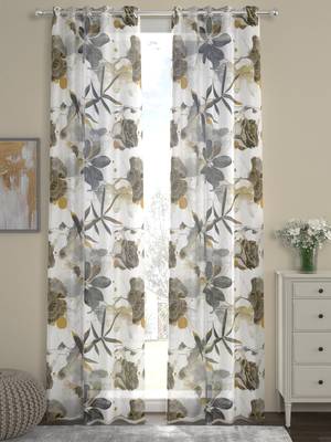 ROSARA HOME Voile Digital Print Pack of Single Curtain 4
