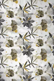 ROSARA HOME Voile Digital Print Pack of 2 Curtains