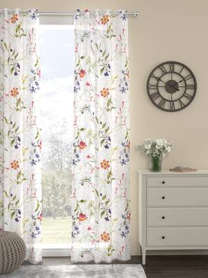 ROSARA HOME Voile Digital Print Pack of Single Curtain 1