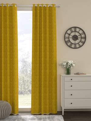 ROSARA HOME Ottoman Dyed Jacquard Pack of Single Curtain 1