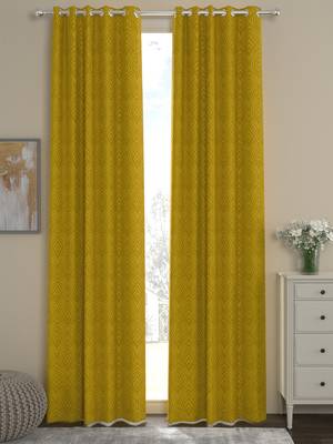ROSARA HOME Ottoman Dyed Jacquard Pack of 2 Curtains 1