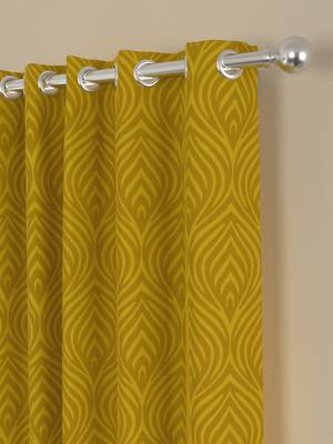 ROSARA HOME Ottoman Dyed Jacquard Pack of 2 Curtains 2