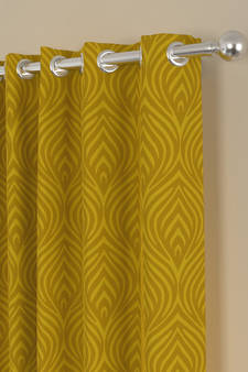 ROSARA HOME Ottoman Dyed Jacquard Pack of 2 Curtains