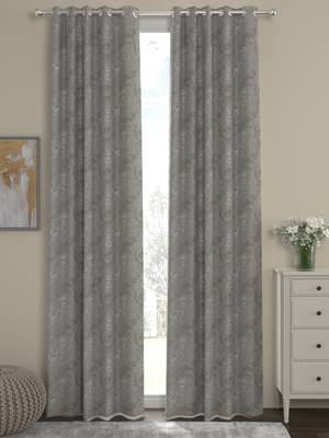 ROSARA HOME Regal Dyed Jacquard Pack of 2 Curtains 1