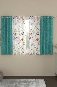 ROSARA HOME Mateo Voile Pack of 4 Window Curtains