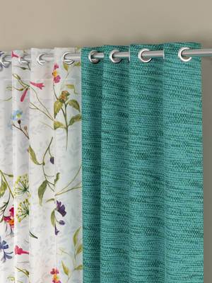 ROSARA HOME Mateo Voile Pack of 4 Window Curtains 2