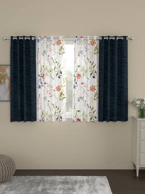 ROSARA HOME Mateo Voile Pack of 4 Window Curtains 1