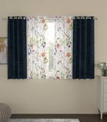 ROSARA HOME Mateo Voile Pack of 4 Window Curtains