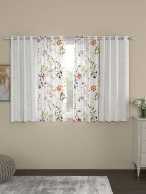 ROSARA HOME Mateo Voile Pack of 4 Window Curtains 1