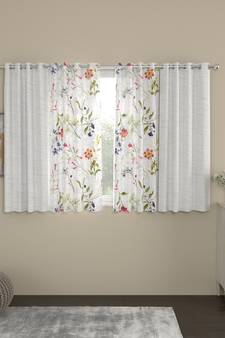 ROSARA HOME Mateo Voile Pack of 4 Window Curtains