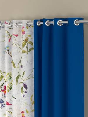 ROSARA HOME Erba Voile Pack of 4 Door Curtains 2
