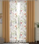ROSARA HOME Erba Voile Pack of 4 Door Curtains