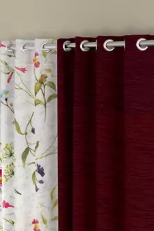 ROSARA HOME Mateo Voile Pack of 4 Door Curtains