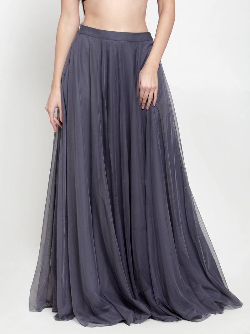 Grey plain Net skirts