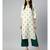 Women Off White & Green Ethnic Motifs Straight Cotton Flex Kurta With Palazzo