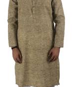 Green plain cotton kurta-pajama