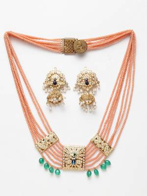 Pink pearls necklace-sets 4