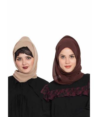 Set Of Two Stole Hijabs In Soft And Super Fine Georgette 2