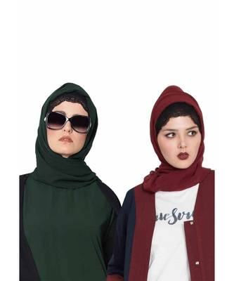 Set Of Two Stole Hijabs In Soft And Super Fine Georgette 1