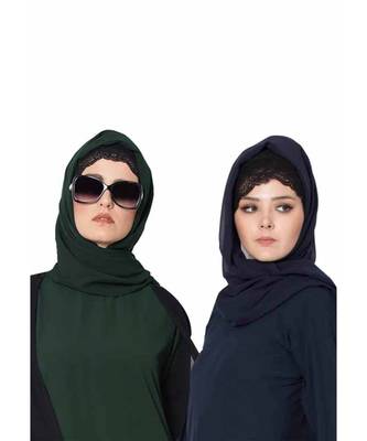 Set Of Two Stole Hijabs In Soft And Super Fine Georgette 1