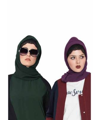 Set Of Two Stole Hijabs In Soft And Super Fine Georgette 1
