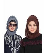 Set Of Two Stole Hijabs In Soft And Super Fine Georgette