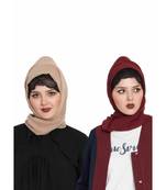 Set Of Two Stole Hijabs In Soft And Super Fine Georgette