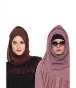 Set Of Two Stole Hijabs In Soft And Super Fine Georgette