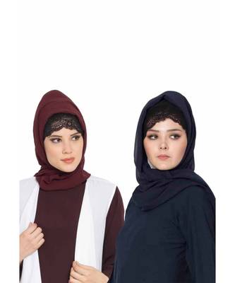 Set Of Two Stole Hijabs In Soft And Super Fine Georgette 2