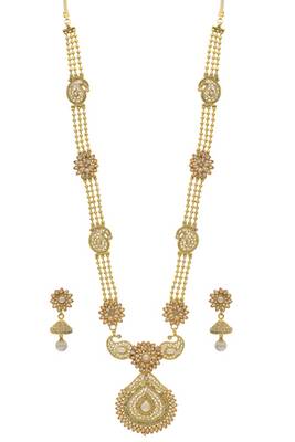 Antique Golden Long Necklace Set 1
