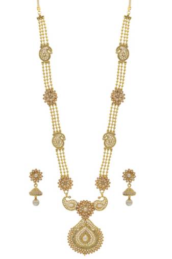 ANTIQUE GOLDEN LONG NECKLACE SET