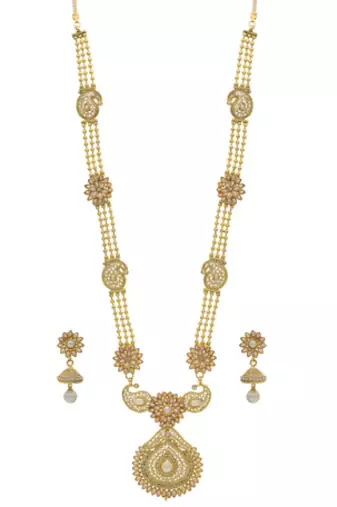 ANTIQUE GOLDEN LONG NECKLACE SET