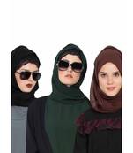 Set Of Three Stole Hijabs In Soft And Super Fine Georgette