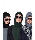 Set Of Three Stole Hijabs In Soft And Super Fine Georgette