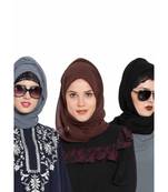 Set Of Three Stole Hijabs In Soft And Super Fine Georgette