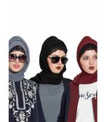 Set Of Three Stole Hijabs In Soft And Super Fine Georgette