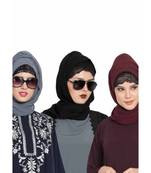 Set Of Three Stole Hijabs In Soft And Super Fine Georgette