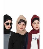 Set Of Three Stole Hijabs In Soft And Super Fine Georgette
