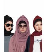 Set Of Three Stole Hijabs In Soft And Super Fine Georgette