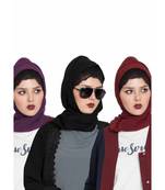 Set Of Three Stole Hijabs In Soft And Super Fine Georgette
