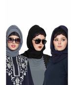 Set Of Three Stole Hijabs In Soft And Super Fine Georgette