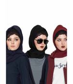 Set Of Three Stole Hijabs In Soft And Super Fine Georgette